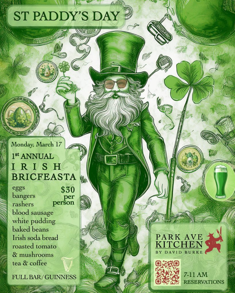St Paddy's Day Menu & Reservations
